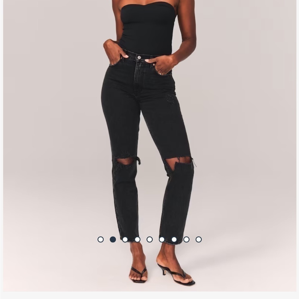 Abercrombie & Fitch Curve Love Ultra High Rise 90s Straight Jean